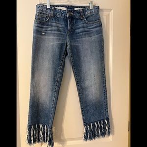 Anthropologie Pilcro & The Letterpress Hyphen Fringe/Cropped Sz 26 Petite